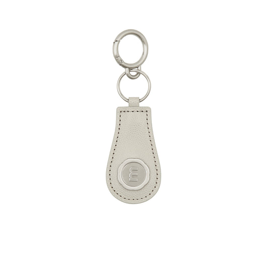 m silver logo keyring